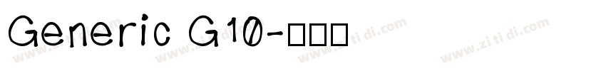 Generic G10字体转换